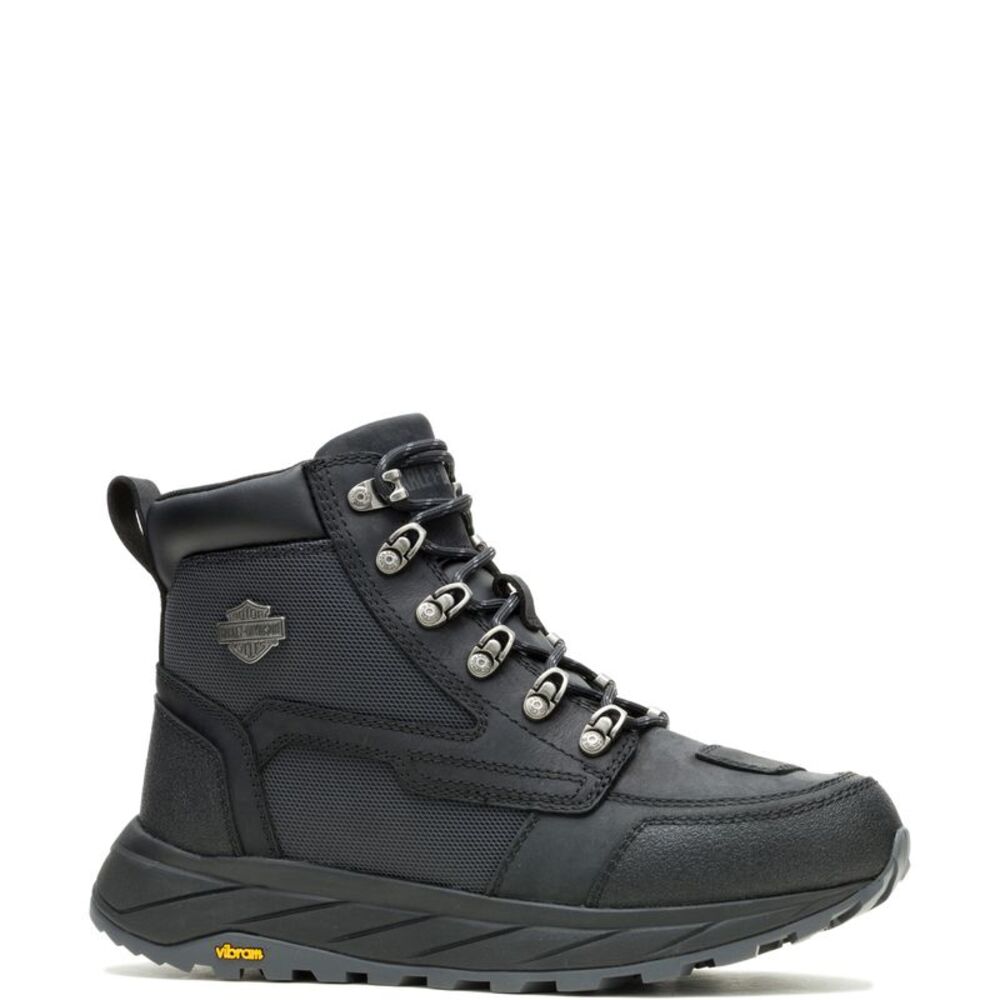 Harley-Davidson Mens Greyford 4.75 Inch Black Boots (NWT) - Picture 2 of 7